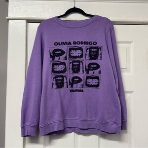 Olivia Rodrigo “Vampire” Crewneck Sweatshirt | Lavender | XL